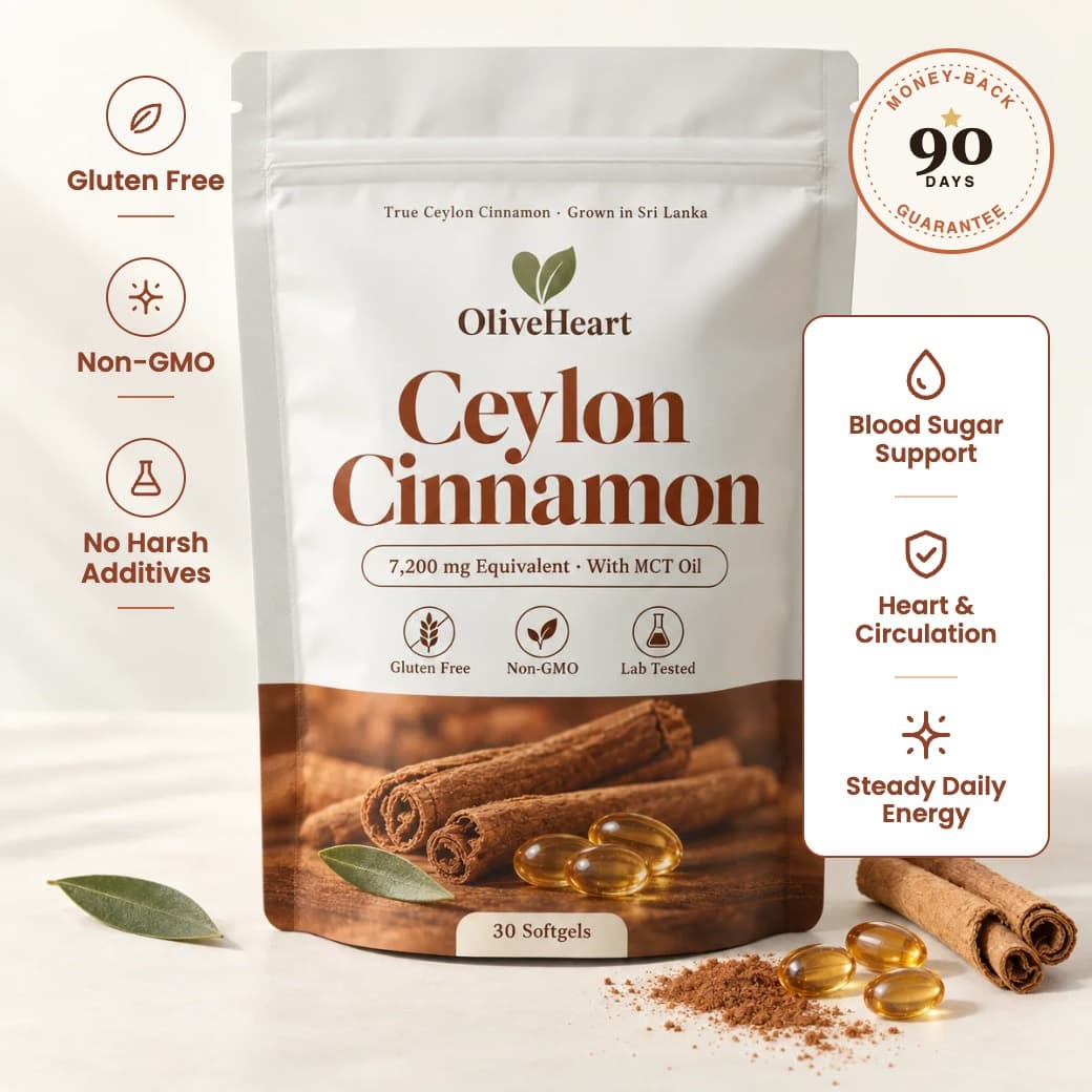 Ceylon Cinnamon 7200mg Equivalent with MCT Oil